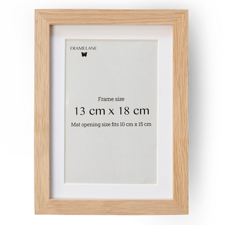 2 Natural Oak Frames, 13x18 cm