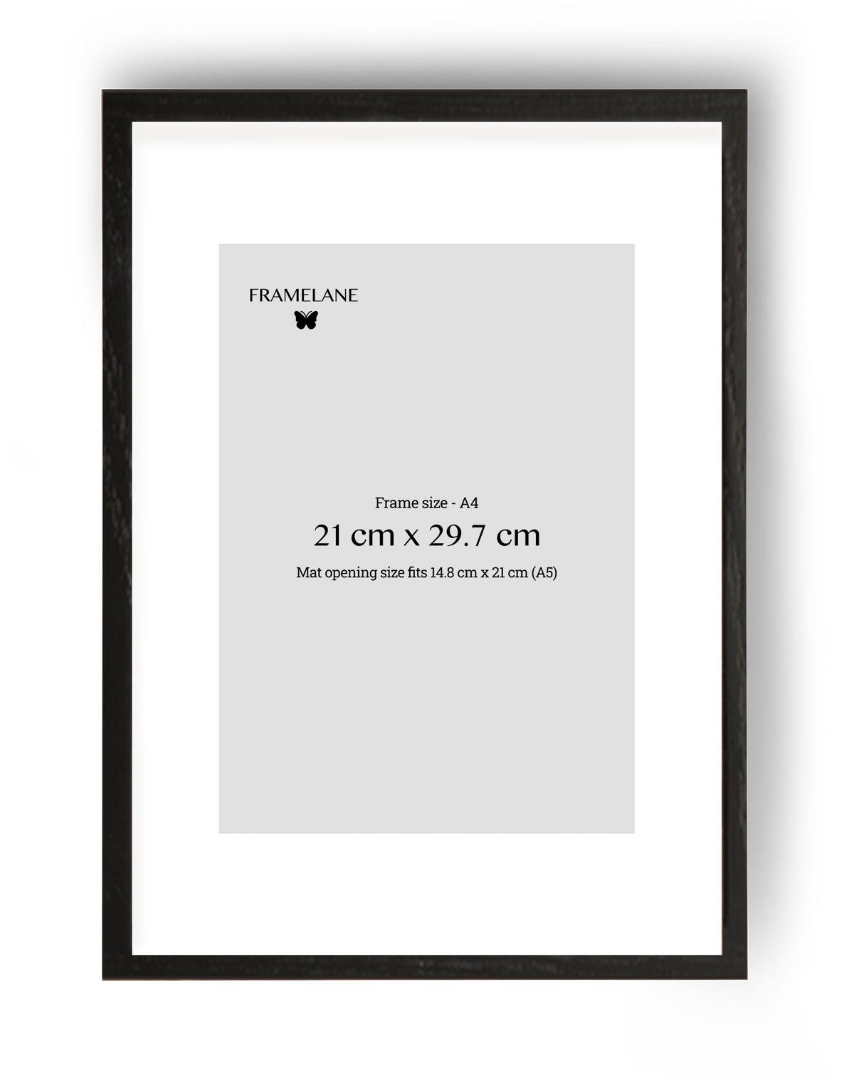 2 Black Oak Frames, 21x29.7 cm (A4),