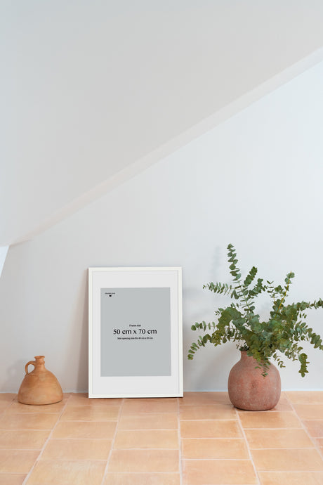 2 Marcos de madera de roble blanco, 50x70 cm