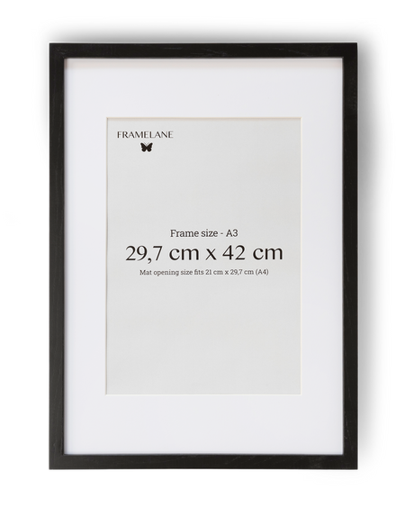 2 Black Oak Frames, 29.7x42 cm (A3)