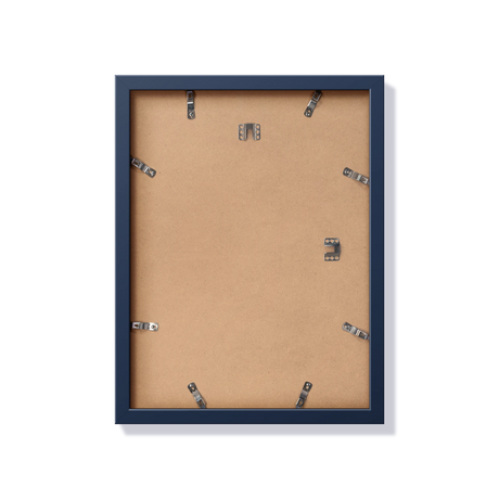 Back of blue 12x16 in frame with hanging hardware