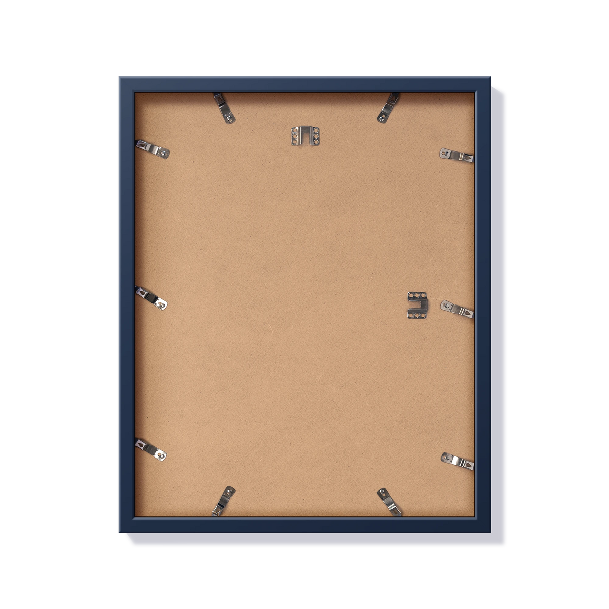 Back of blue 16x20 in frame with hanging hardware