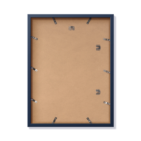 Back of blue 18x24 in frame with hanging hardware