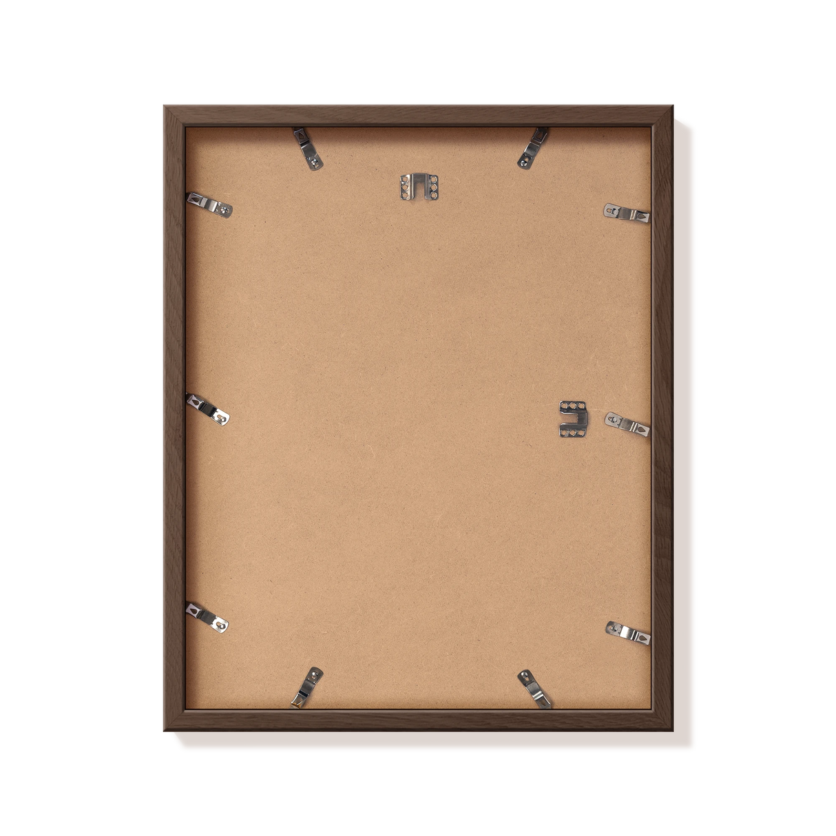 Back of dark oak 16x20 in frame with hanging hardware