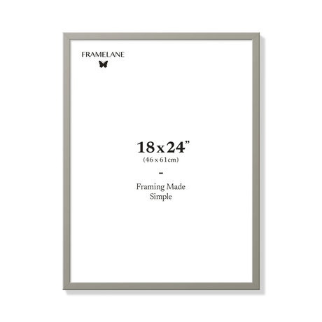 Gray picture frame 18x24 in, front view