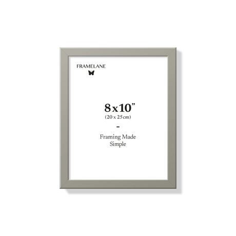Gray picture frame 8x10 in, front view