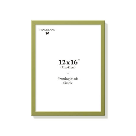 Khaki green picture frame 12x16 in, front view