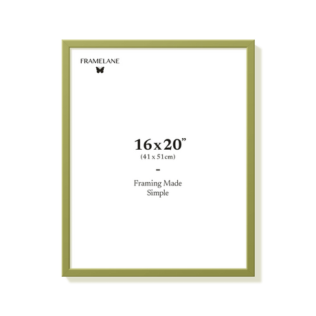 Khaki green picture frame 16x20 in, front view