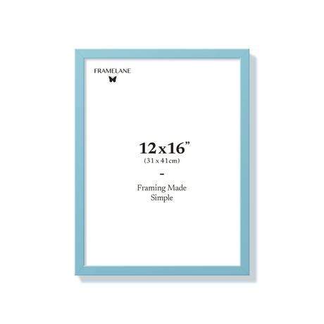 Light blue picture frame 12x16 in, front view