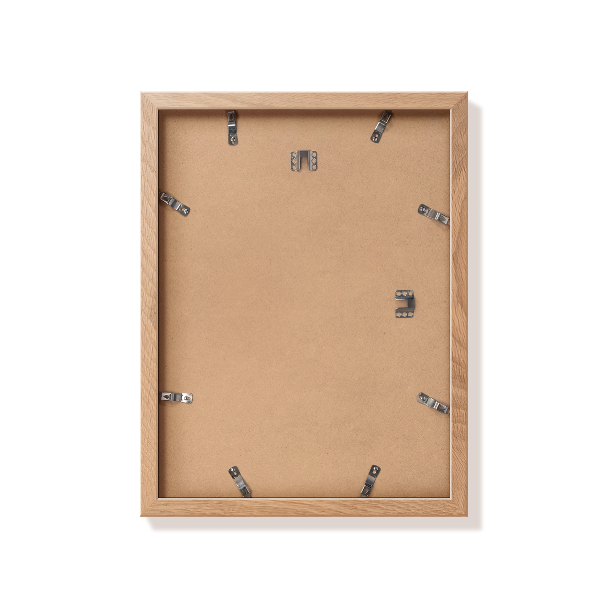 Back of natural oak 12x16 in frame with hanging hardware