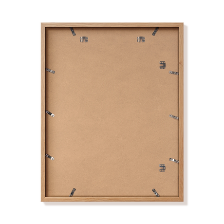 Back of natural oak 22x28 in frame with hanging hardware