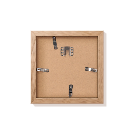 Back of natural oak 8x8 in frame with hanging hardware