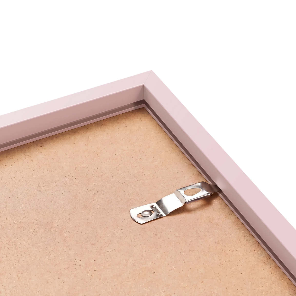 Pink frame back corner showing hardware
