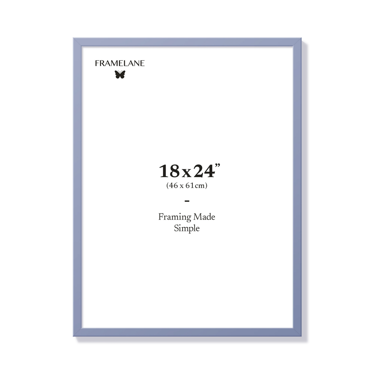 Violet picture frame 18x24 in, front view