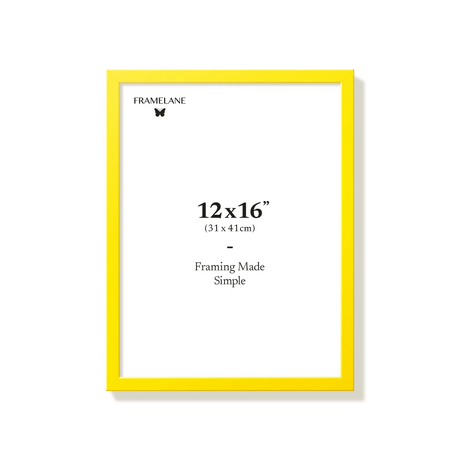 Yellow 12x16 in picture frame, front view