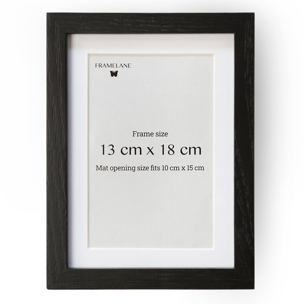 2 Black Oak Frames, 13x18 cm