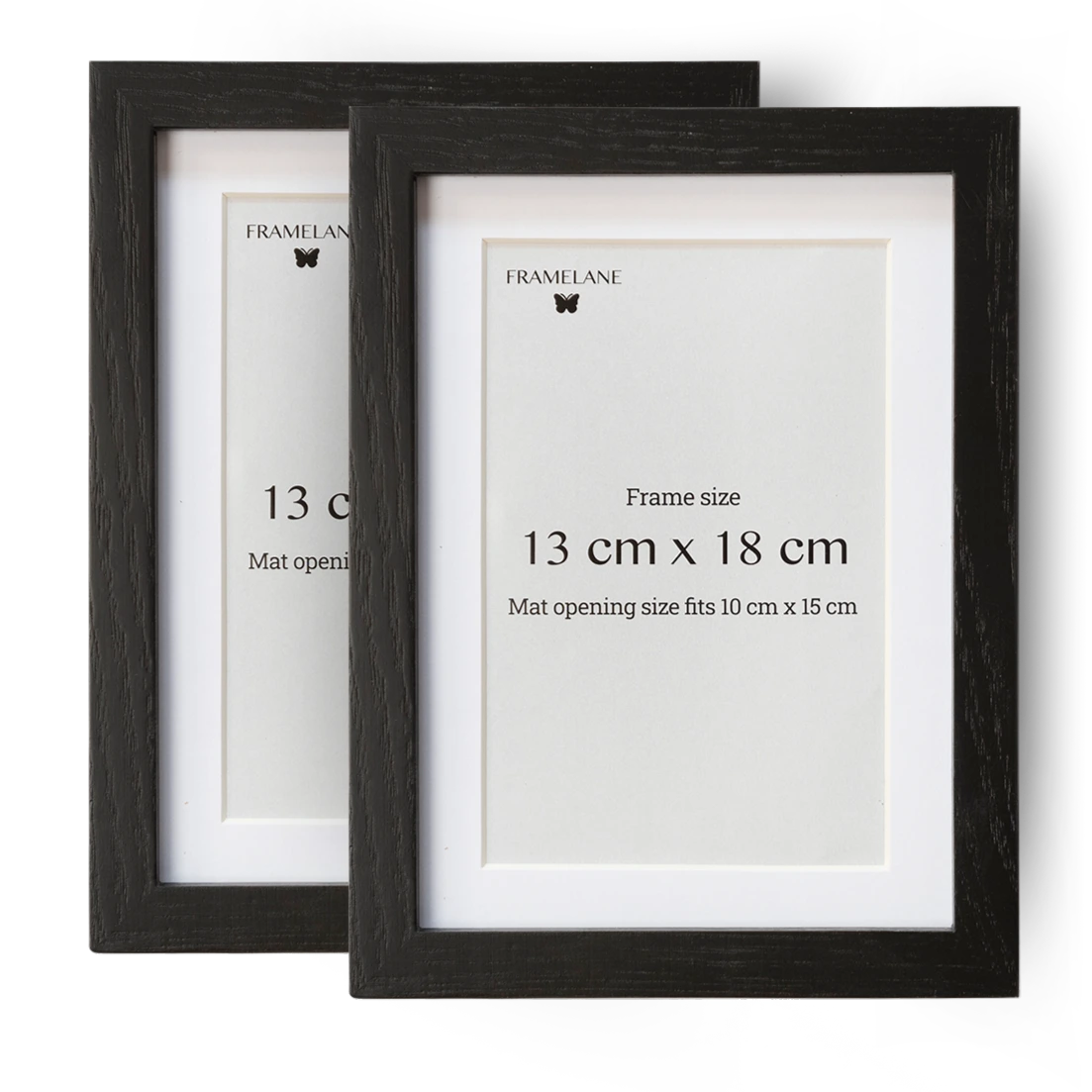 2 Black Oak Frames, 13x18 cm