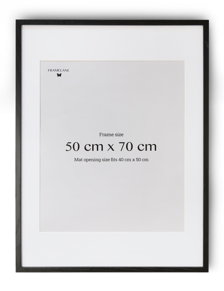 2 Black Oak Frames, 50x70 cm