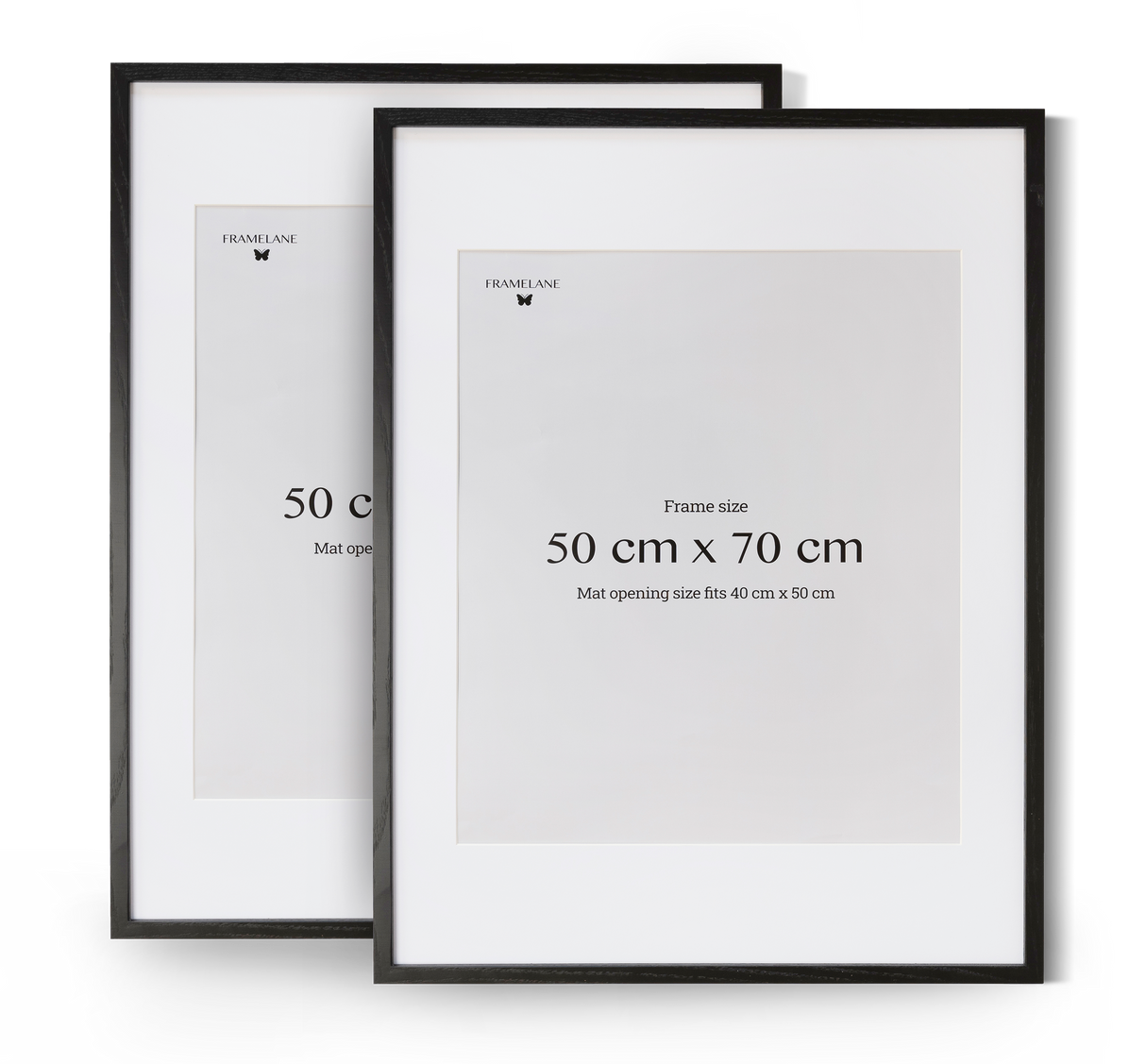 2 Black Oak Frames, 50x70 cm