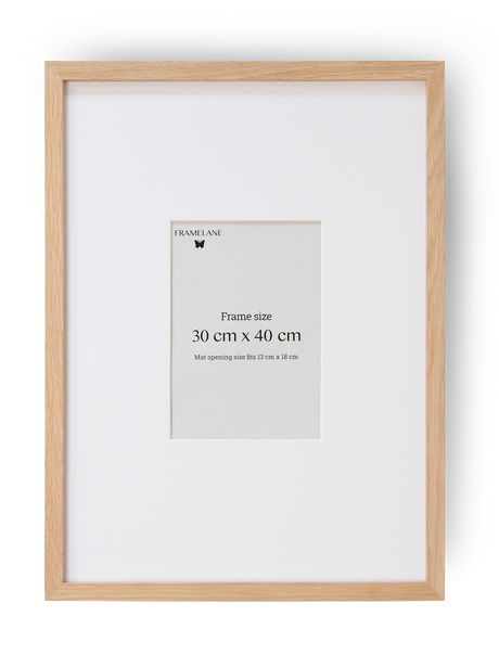 2 Natural Oak Frames, 30x40 cm