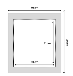 2 Black Oak Frames, 50x70 cm