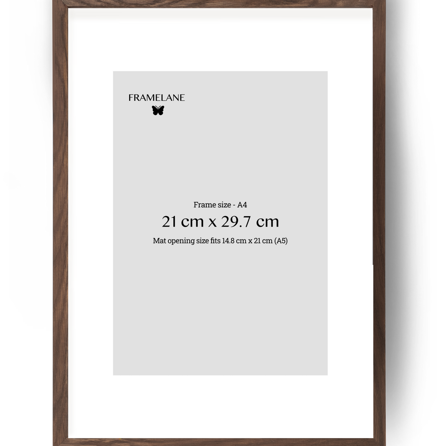 2 Dark Oak Frames, 21x29.7 cm (A4)