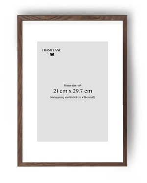 2 Dark Oak Frames, 21x29.7 cm (A4)