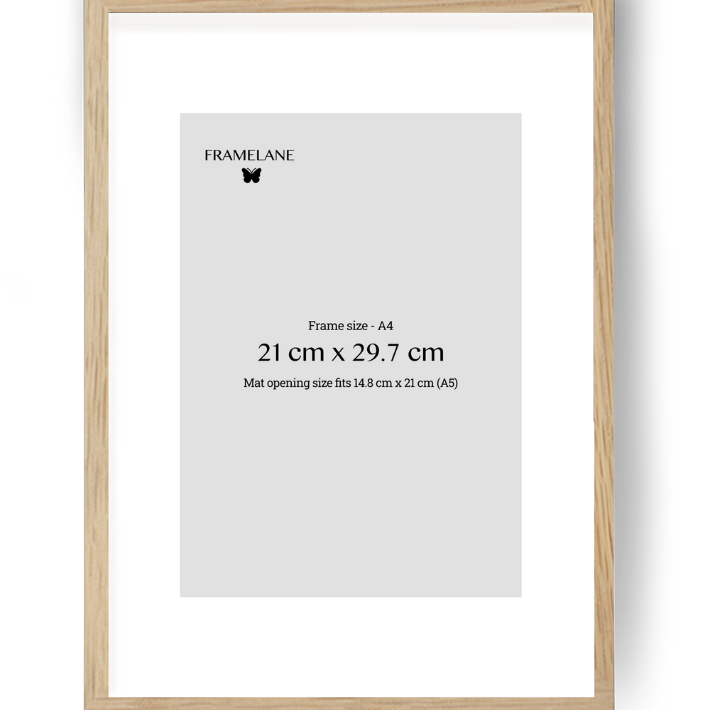 2 Bilderrahmen Eiche Natur (A4), 21x29,7 cm