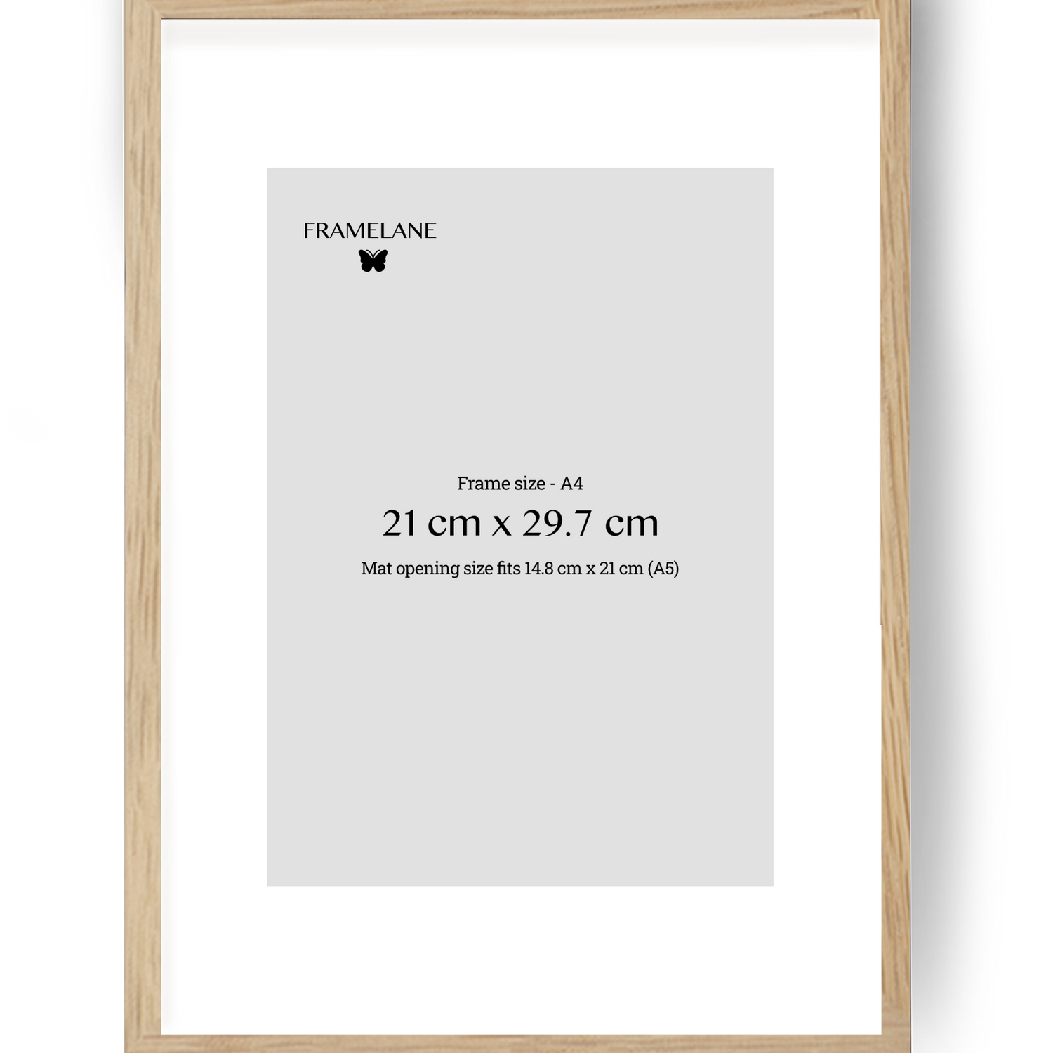 2 Natural Oak Frames, 21x29.7 cm (A4)