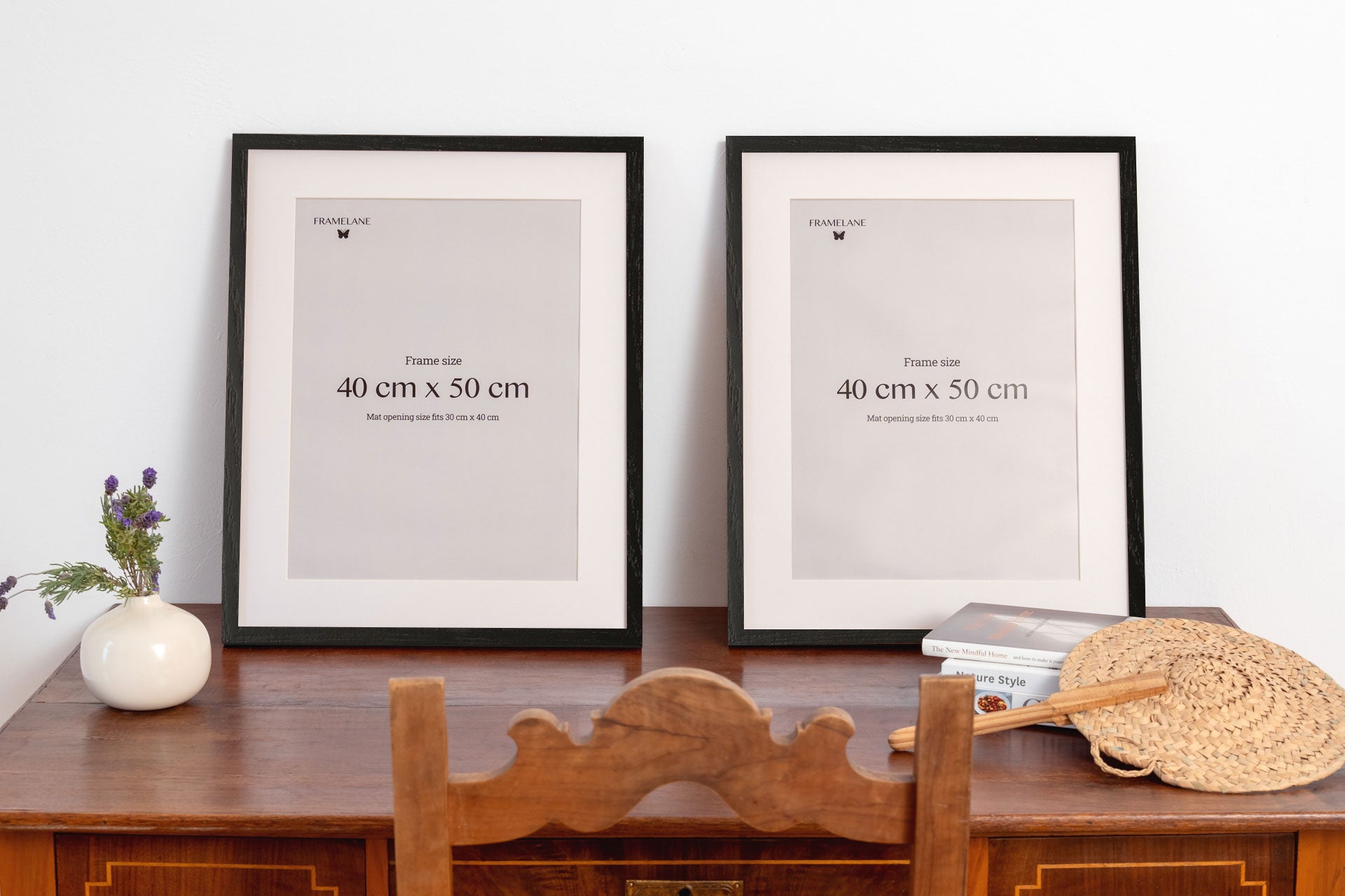 2 Black Oak Frames, 40x50cm