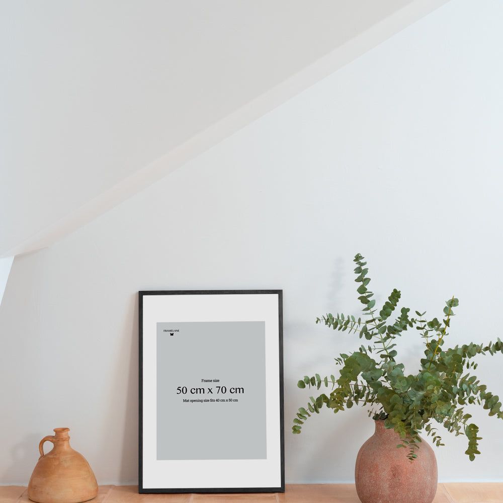 2 Black Oak Frames, 50x70 cm