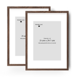 2 Dark Oak Frames, 21x29.7 cm (A4)