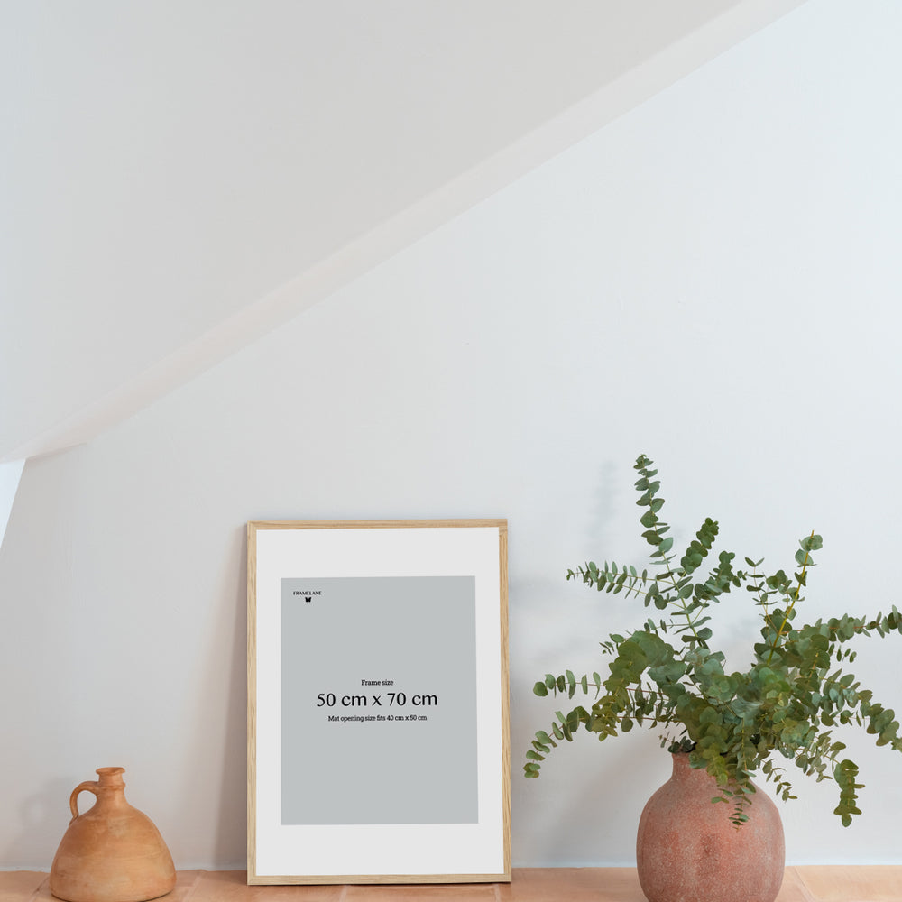 2 Natural Oak Frames, 50x70 cm
