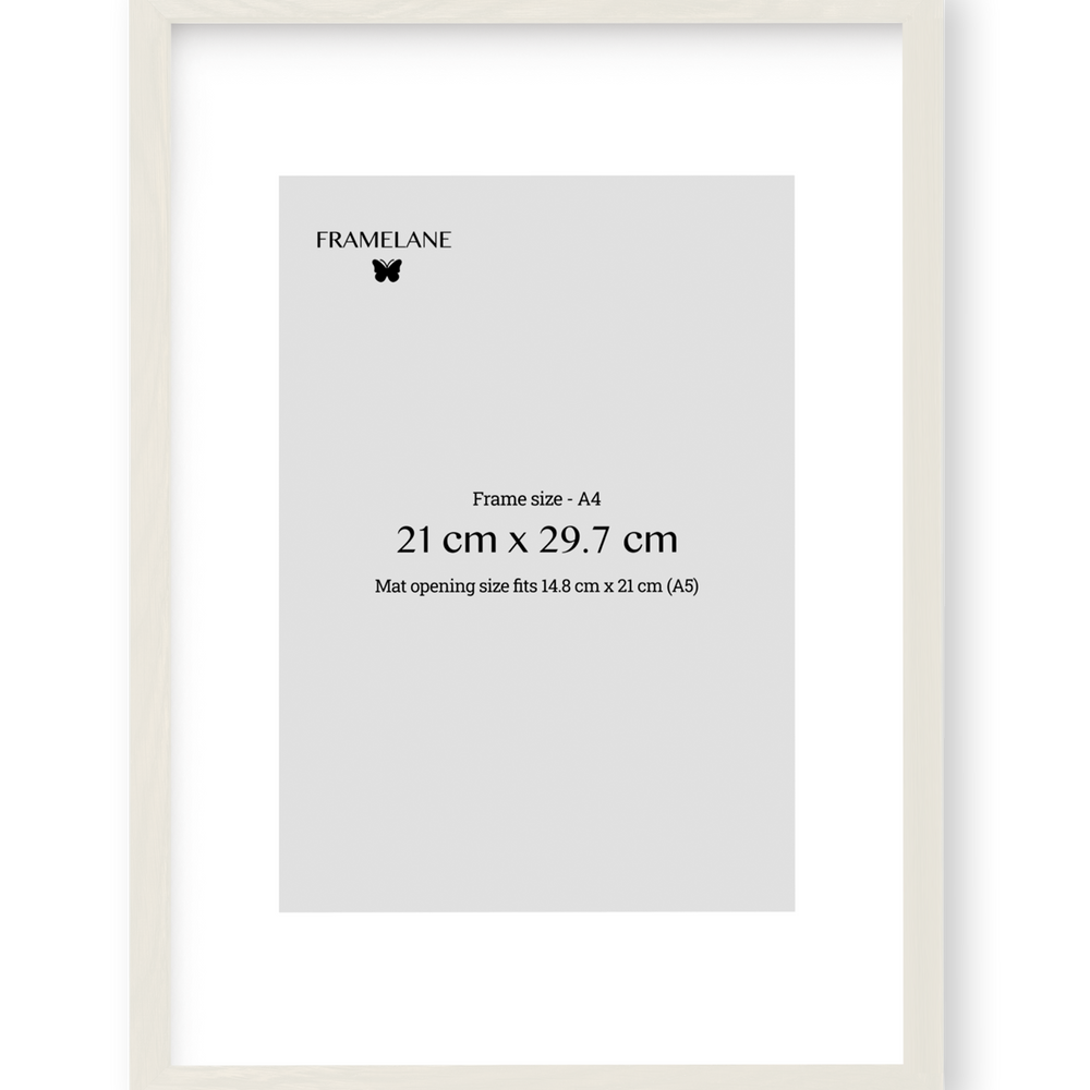 2 White Oak Frames, 21x29.7 cm (A4)