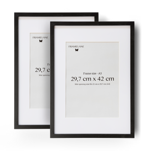 2 Black Oak Frames, 29.7x42 cm (A3)