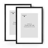 2 Black Oak Frames, 21x29.7 cm (A4),