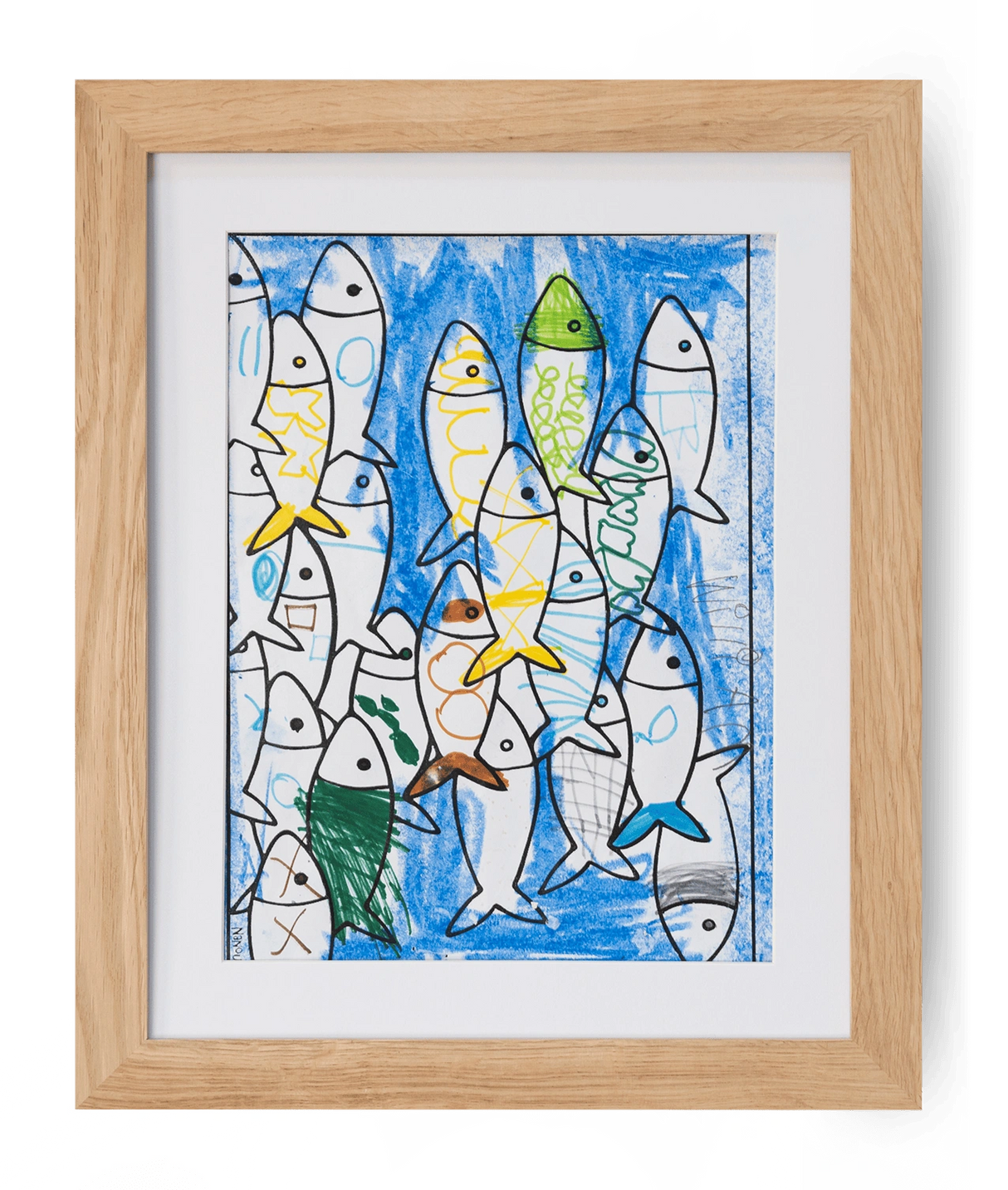2 Marcos para dibujos infantiles de roble natural (A4), 21x29,7 cm