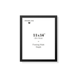 Black picture frame 11x14 in, front view
