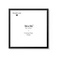 Black picture frame 16x16 in, front view