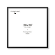 Black picture frame 20x20 in, front view