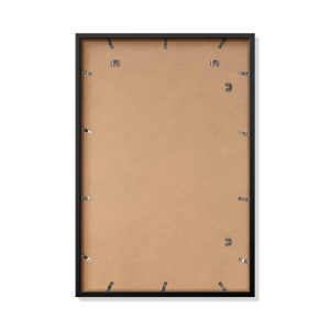 Back of black 24x36 in frame with hanging hardware