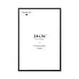 Black picture frame 24x36 in, front view