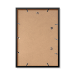 Back of black 50x70 cm frame with hanging hardware