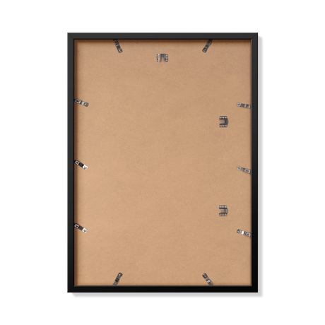 Back of black 50x70 cm frame with hanging hardware