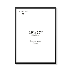 Black picture frame 50x70 cm, front view