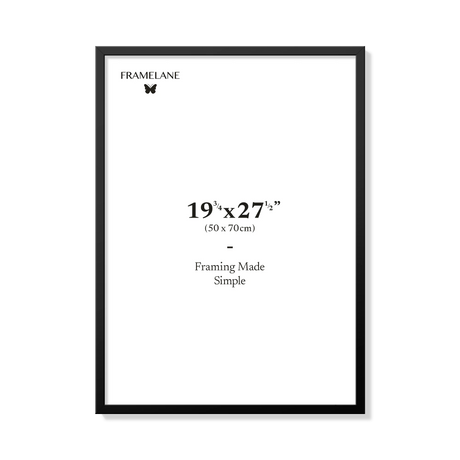 Black picture frame 50x70 cm, front view