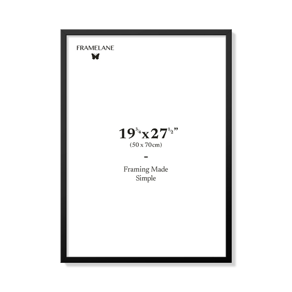 Black picture frame 50x70 cm, front view