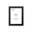 Black picture frame 5x7 in, front view