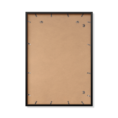 Back of black 70x100 cm frame with hanging hardware