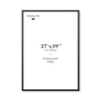 Black picture frame 70x100 cm, front view